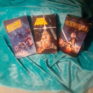 90's Star Wars Trilogy VHS Lot Empire Strikes Back, Return Of The Jedi, All Work